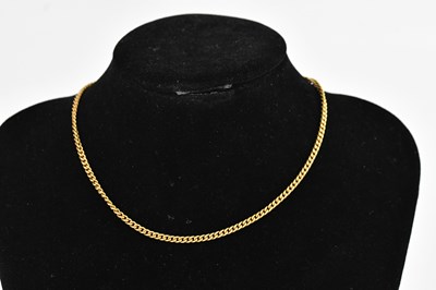 Lot 305 - An 18ct yellow gold fine link necklace, length...