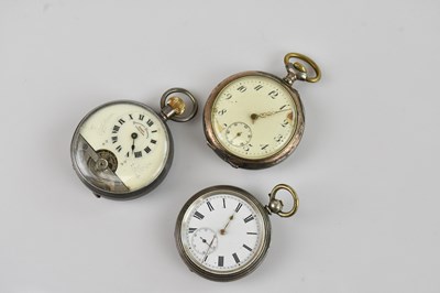 Lot 1144 - HEBDOMAS PATENT; a sterling silver crown wind...