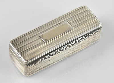 Lot 329 - G M HORTON; a Georgian hallmarked silver snuff...