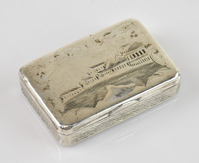 Lot 330 - A Russian silver snuff box, assay mark for...