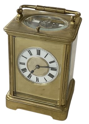 Lot 112 - A late 19th century French brass cased...