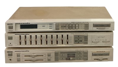 Lot 366 - MARANTZ; a mid century hi-fi system, including...
