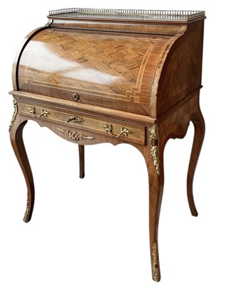 Lot 18 - A late 19th century French kingwood veneered...