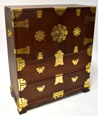 Lot 43 - A modern reproduction Chinese cabinet, with...