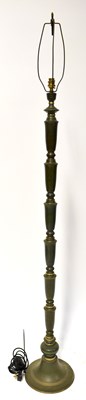 Lot 106 - A reproduction bronzed standard lamp with...