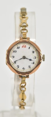 Lot 1514 - A lady's vintage 9ct yellow and rose gold...