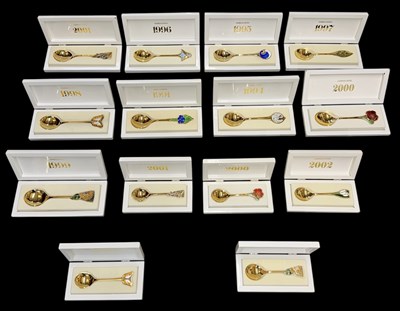 Lot 1114 - ROBBE & BERKING; a set of nine 'Jahreslöffel'...