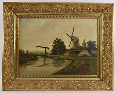 Lot 167 - H BLANK; a 19th century oil on canvas, Dutch...
