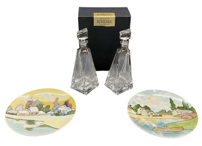 Lot 587 - A cased pair of Bohemia Crystalite Czech...