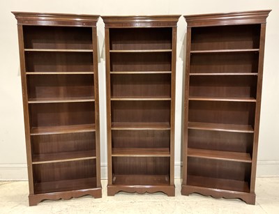 Lot 1021 - A set of three reproduction mahogany open...