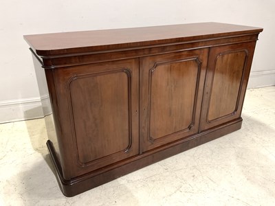 Lot 1017 - A Victorian mahogany sideboard, with three...