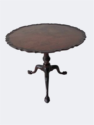 Lot 1003 - A George III and later carved mahogany tripod...