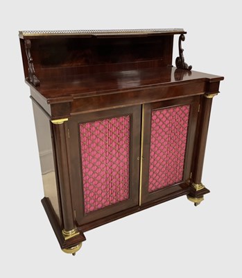 Lot 1004 - A Regency mahogany chiffonier, the raised...
