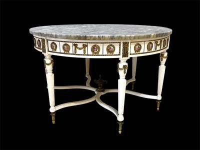 Lot 1034 - A modern Louis XVI style painted wood circular...