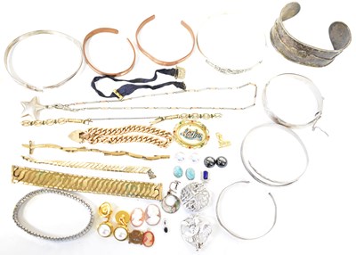 Lot 726 - Four silver bracelets/bangles, to include a...