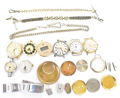 Lot 763 - A watchmaker’s lot of watch movements, parts,...