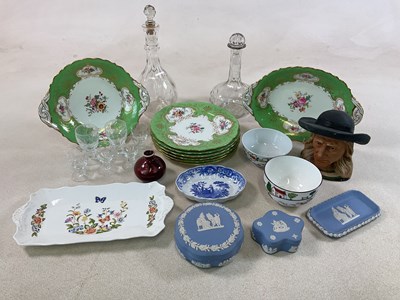 Lot 139 - COALPORT FOR HARRODS; a floral decorated part...