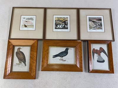 Lot 324 - Six various prints, comprising three of birds,...