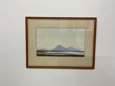 Lot 313 - FRANCIS; watercolour, Irish landscape, 'Achill...