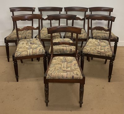 Lot 457 - A harlequin set of eight 19th century rosewood...