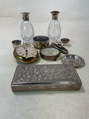 Lot 346 - A matched six piece silver and tortoiseshell...