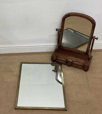 Lot 537 - A pair of mirrors, comprising brass framed...