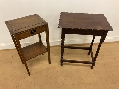 Lot 526 - Two occasional tables, one with lifting top,70...