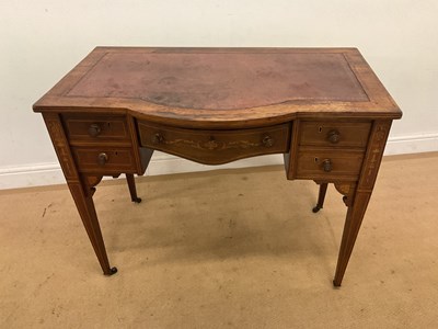 Lot 507 - An Edwardian rosewood and inlaid lady's...