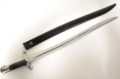Lot 421 - A British 1856 pattern Yataghan sword bayonet,...
