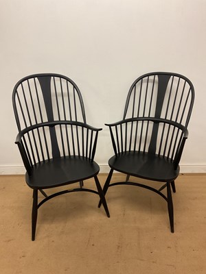Lot 451 - ERCOL; a pair of Windsor model 472 spindle...