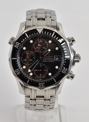 Lot 1499 - OMEGA; a gentleman's stainless steel...