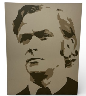Lot 213 - PHIL HANDSLEY; a large modern Pop Art oil on...