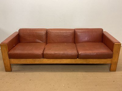 Lot 646 - TERENCE CONRAN; a mid 20th century leather and...