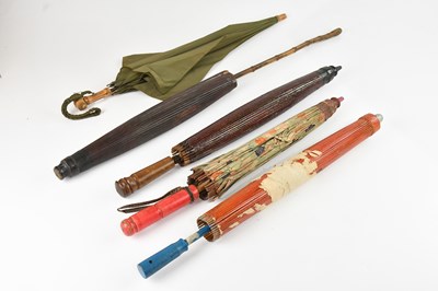 Lot 1383 - A group of four early 20th century bamboo...