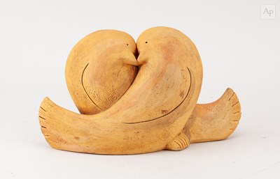 Lot 479 - PAUL SMITH; 'Love Birds', an earthenware...
