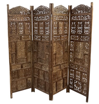 Lot 52 - An early 20th century Chinese carved hardwood...