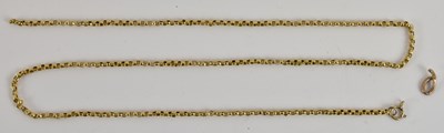 Lot 1341 - A 9ct yellow gold dainty fine belcher link...
