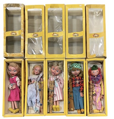 Lot 439 - PELHAM PUPPETS; five assorted boxed puppets...