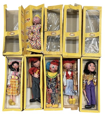 Lot 441 - PELHAM PUPPETS; six assorted boxed puppets...