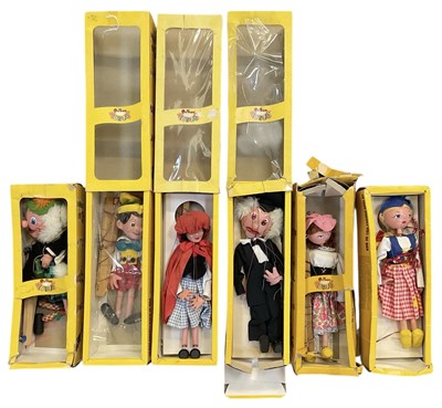 Lot 442 - PELHAM PUPPETS; six assorted boxed puppets...