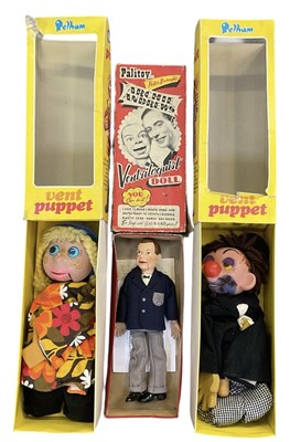 Lot 453 - PELHAM PUPPETS; two boxed Pelham vent puppets...