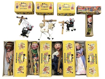 Lot 425 - PELHAM PUPPETS; seven assorted boxed puppets...