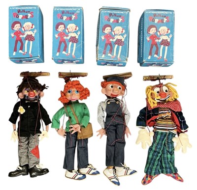 Lot 460 - PELHAM PUPPETS; four boxed assorted oversized...