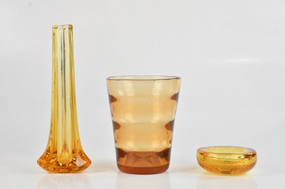 Lot 123 - WILLIAM WILSON FOR WHITEFRIARS; an amber...