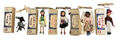 Lot 447 - PELHAM PUPPETS; five assorted boxed puppets...