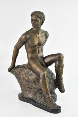 Lot 1278 - LEEDRES; a decorative modern bronze model of a...