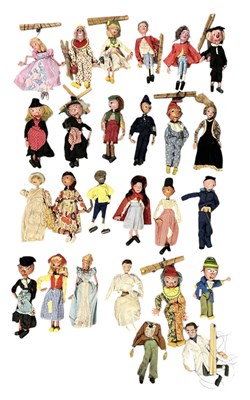 Lot 423 - A large collection of Pelham and other puppets,...