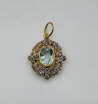 Lot 389 - A silver and silver gilt rose cut diamond and...