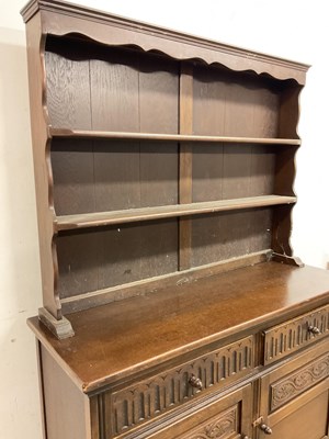 Lot 788 - A reproduction two piece Welsh dresser by...