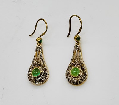 Lot 498 - A pair of silver and silver gilt rose cut...